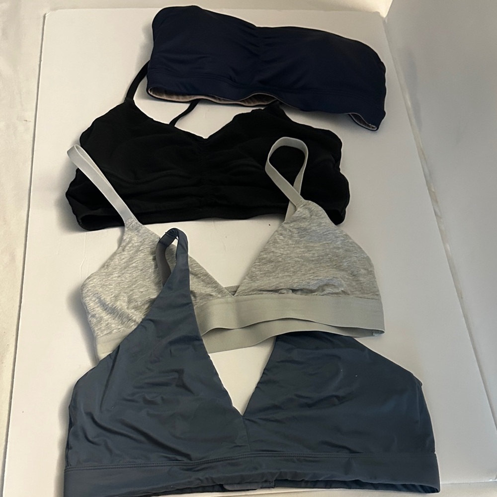 Auden Black, Gray, and Navy Bralette Bundle